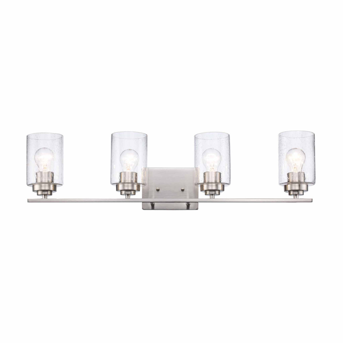 Trans Globe Lighting 80524 BN Mod Pod 4 Light Brushed Nickel Bath Vanity Wall Light front view