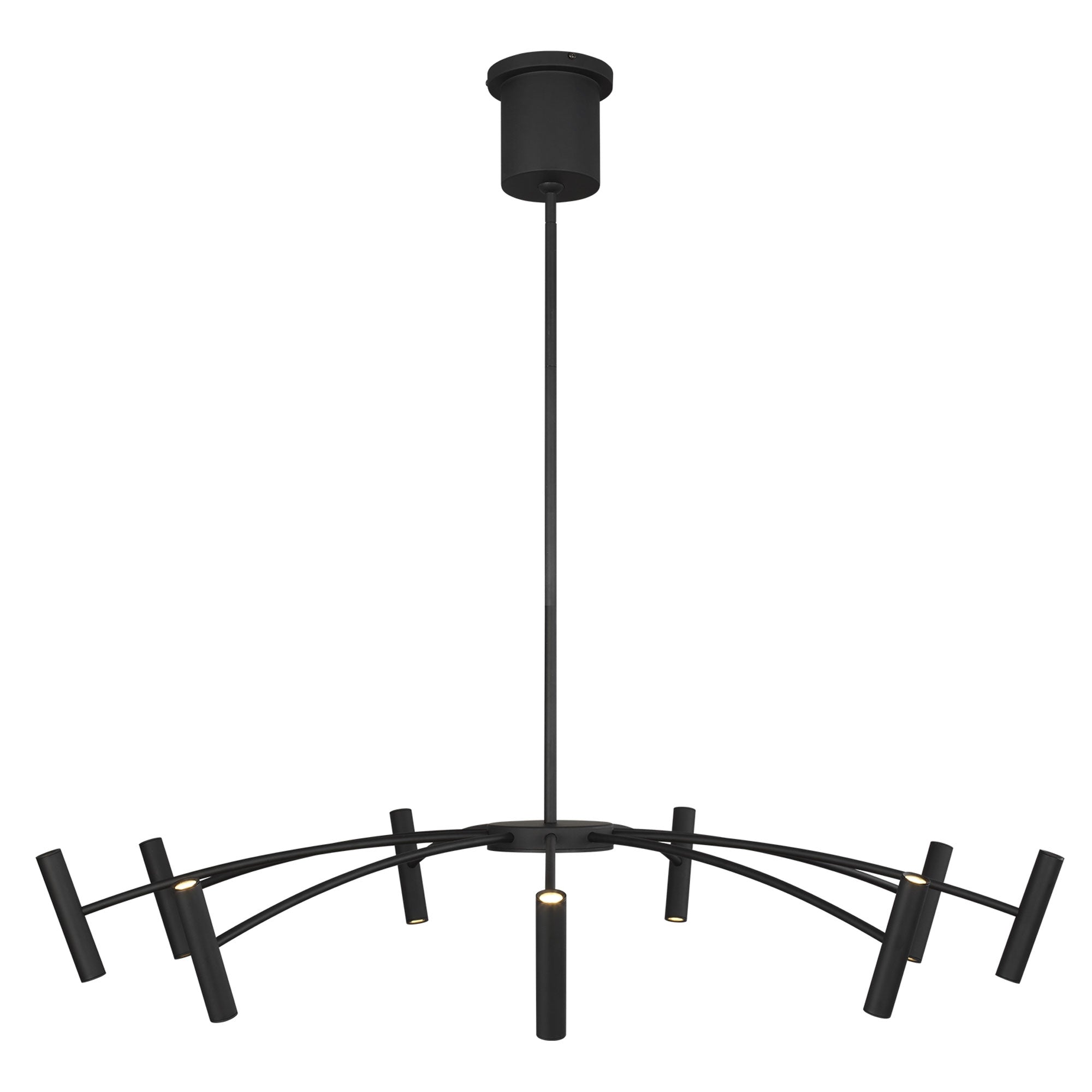 Visual Comfort Architectural 700ARL40B-LED930 Modern Sean Lavin Aerial LED 40.4 inch Matte Black Chandelier Ceiling Light, Integrated LED