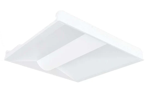 Keystone KT-CBLED24PS-22B-8CSA-VDIM 2x2 LED Center Basket Troffer, Selectable Wattage, Multi-Color Temperature, Frosted Lens, 0-10V Dimming