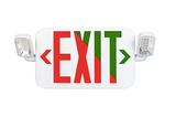 EnvisionLED LED-EM-EXT-RG-WH-CMB Emergency Exit Sign Combo with Bug Eye, Wattage 4W, Voltage 120/277V, CCT Green, White Finish
