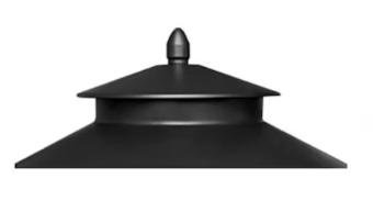 EnvisionLED PL-H-ALM-BL-DT Path Light Cap Double Top, Aluminum Black