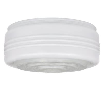 Westinghouse Lighting 8160900 10 inch white and clear glass drum shade