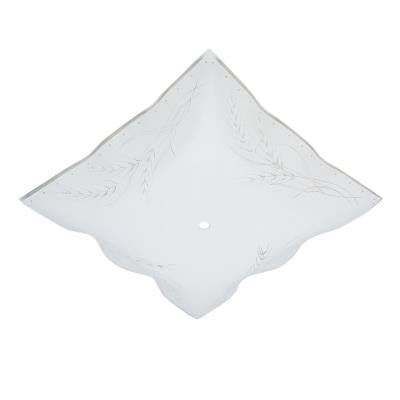 Westinghouse Lighting 8180000 12 inch clear wheat design on white ruffled edge glass diffuser