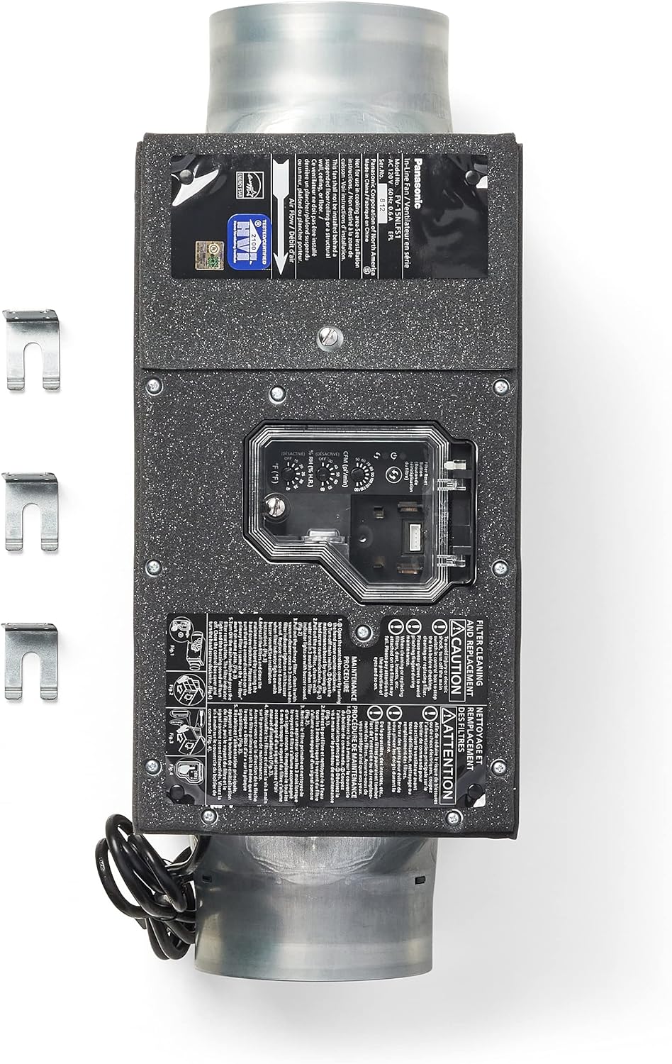 Panasonic FV-15NLFS1 WhisperFresh Select™ Fresh Air Supply Fan in Black