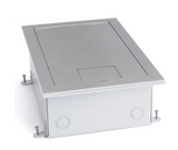 Lew Electric 8200-SS Recessed Floor Box for Concrete, Raised or Wood Floor 8 Gang - Stainless Steel