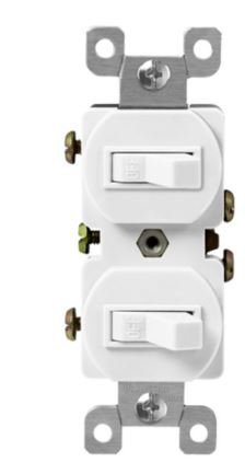 Enerlites 82150-W Combination 15A Toggle Switches, Single Pole ...