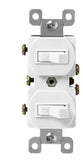 Enerlites 82150-W Combination 15A Toggle Switches, Single Pole, White Finish