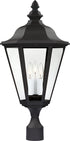 Generation Lighting Brentwood 3 light textured black post lantern
