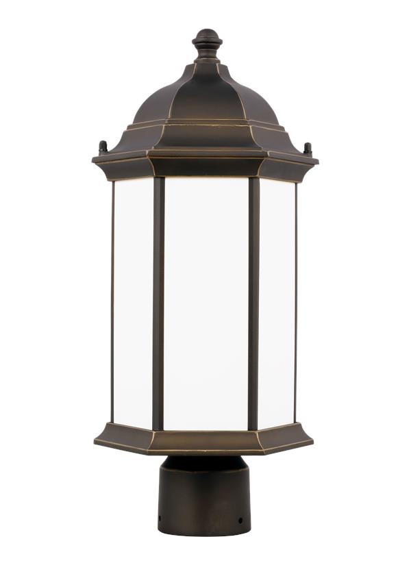 Generation Lighting 8238651-71 Sevier bronze outdoor post lantern front view