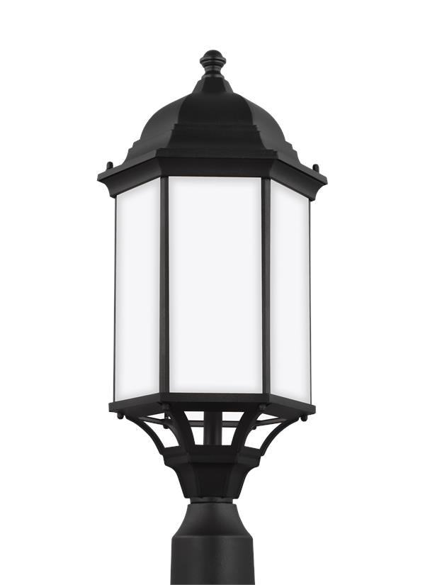 Generation Lighting Sevier 1 light textured black outdoor post lantern