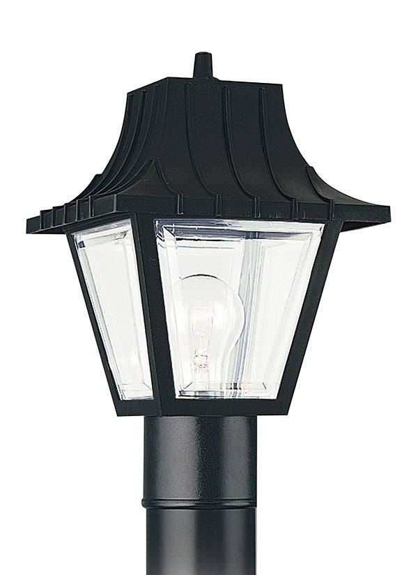 Generation Lighting 8275-32 Polycarbonate Outdoor 1 Light Black Outdoor Post Lantern