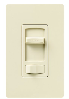 Lutron CT-103P-AL Skylark Contour Dimmer Switch, 1000W Incand./Halogen or 600VA MLV, 1 Pole/3-Way, 120V, Almond Finish