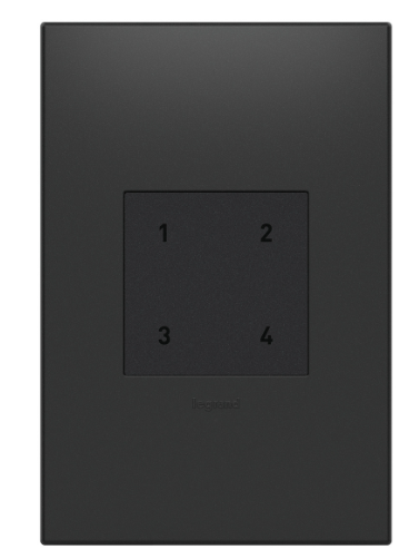 Legrand WNACB40G1 Adorne Wireless Smart Scene Switch with Netatmo, Graphite