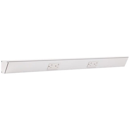 Task Lighting TR30-2WD-P-WT 30" Angled Power Strip, 2 White Duplex Receptacles, White