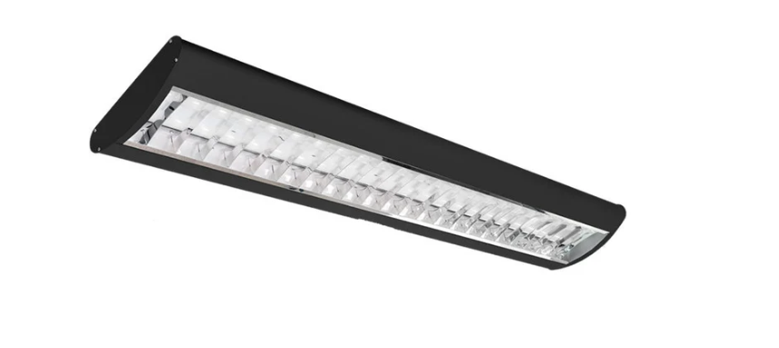 Westgate SCLP-4FT-50W-MCTP-D-BK 4ft Architechtural Parabolic Suspended Light, Wattage 40W, Multi-Color Temperature 35/40/50k, Black Finish