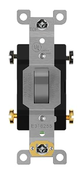Enerlites 84201-GY Commercial Grade Toggle Switch 20A, Four-Way, Gray Finish