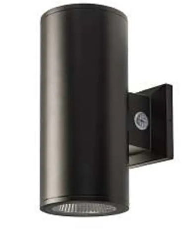 Keystone KT-CYLED36PS-6A-WDI-OSG-8CSB-VDIM-B Sentinel 6” Direct/Indirect Wall Mount Cylinder, Photocell, Selectable Wattage, Multi-Color Temperature, Voltage 120-277V, Black
