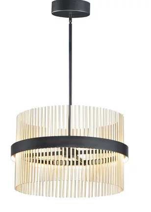 ET2 Contemporary Lighting E34205-BKSBR WiZ LED 24" inch Single Pendant Ceiling Light, Multi-Color Temperature, Lumens 1600, Black/Satin Brass