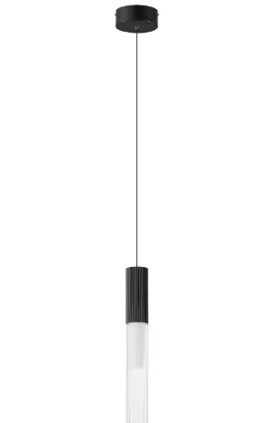 ET2 Contemporary Lighting E11011-144BK Reeds LED Pendant, Color Temperature 3000K, 240 Lumens, Voltage 120V, Black Finish