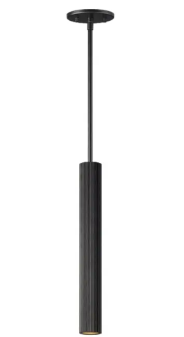 ET2 Contemporary Lighting E11012-BK Reeds LED Pendant, Stem Mount, Color Temperature 3000K, 360 Lumens, Voltage 120V, Black Finish