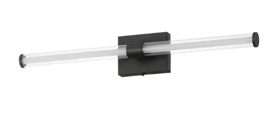 ET2 Contemporary Lighting E23443-10BK Fuse 30" LED Vanity Light, Multi-Color Temperature, Voltage 120V, Black Finish