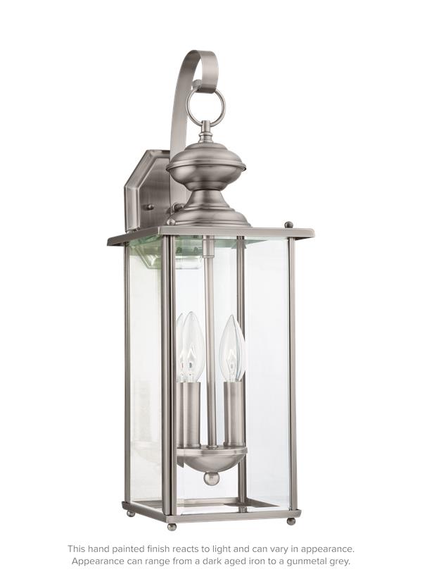 Generation Lighting 8468-965 Jamestowne 2 Light Antique Brushed Nickel Outdoor Wall Lantern