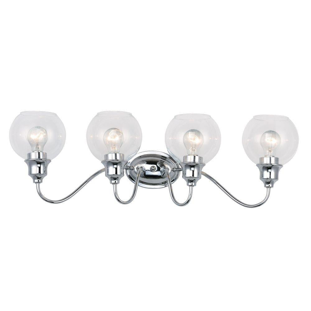 Maxim Lighting 1114CLPC Ballord 4 Light 31 Inch Polished Chrome Bath Vanity Wall Light
