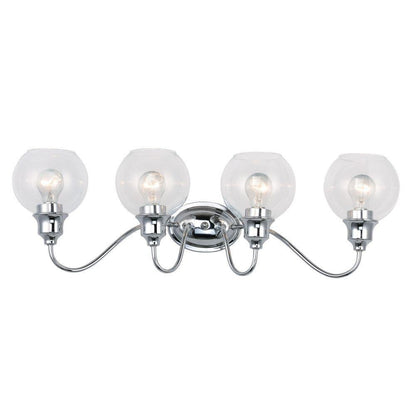 Maxim Lighting 1114CLPC Ballord 4 Light 31 Inch Polished Chrome Bath Vanity Wall Light