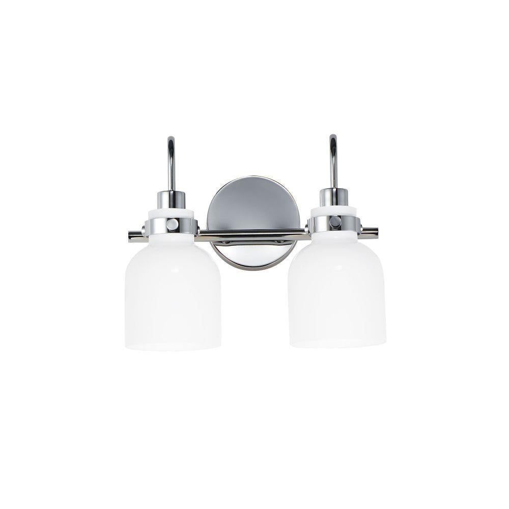 Maxim Lighting 12332WTBKSBR Milk 2 Light Bath Vanity Wall Light - Polished Chrome Finish View