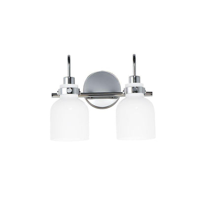 Maxim Lighting 12332WTBKSBR Milk 2 Light Bath Vanity Wall Light - Polished Chrome Finish View