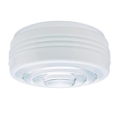 Westinghouse Lighting 8560800 white and clear drum glass shade