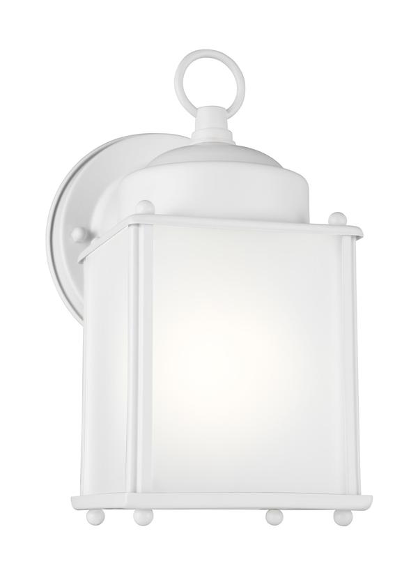 Generation Lighting New Castle 1 light white outdoor wall lantern wall light