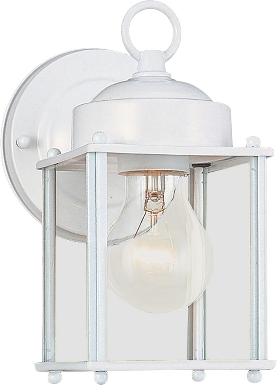 Generation Lighting New Castle 1 light white outdoor wall lantern