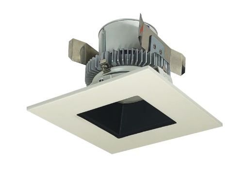 Nora Lighting NLCBC2-45627BW/10EM 4" Cobalt Click Led Retrofit, Square Reflector, Black Reflector / White Flange, Lumens 1000lm, Wattage 12w, Color Temperature 2700k, Pre-wired For Emergency