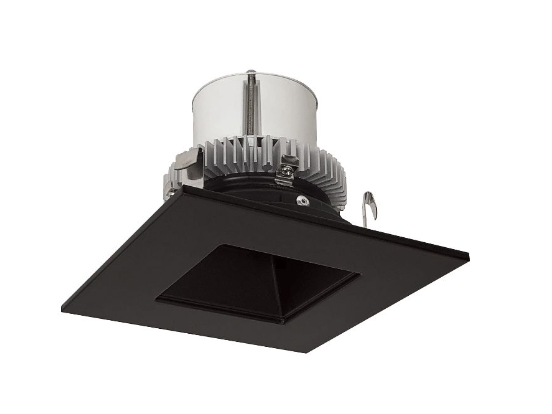 Nora Lighting NLCBC2-45630BB/10EM 4" Cobalt Click LED Retrofit Square Reflector  Black Reflector / Black Flange, Lumens 1000lm Wattage 12W, Color Temperature 3000K, Pre-Wired for Emergency