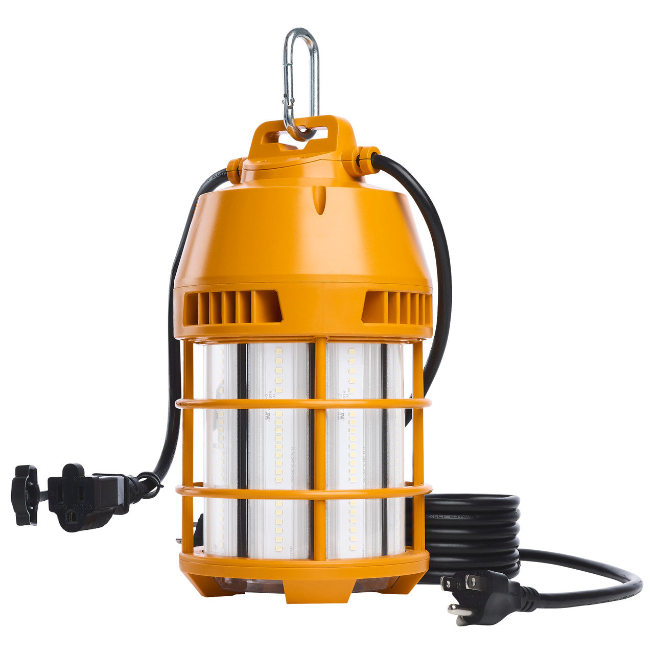 SATCO S13173 LED Temporary Work Light, Wattage 100W, Color Temperature 5000K, Lumens 12000Lm, Voltage 120V, Non-Dimmable, Orange