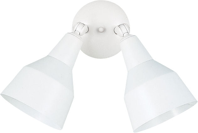 Generation Lighting 8607-15 white two light flood light wall fixture