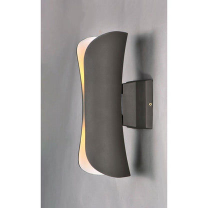 Maxim Lighting 86145ABZ Scroll Outdoor Wall Sconce Architectural Bronze - Lit Side View