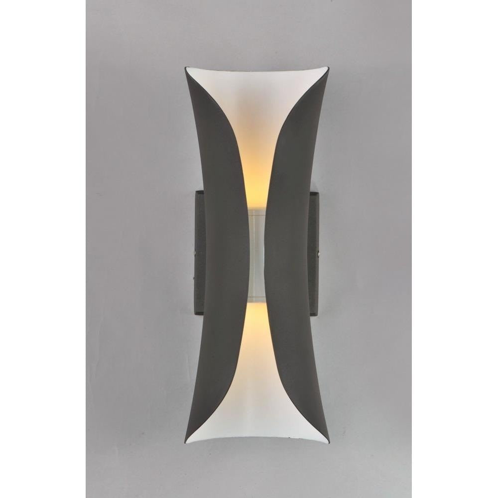 Maxim Lighting 86145ABZ Scroll Outdoor Wall Sconce Architectural Bronze - Lit Front View