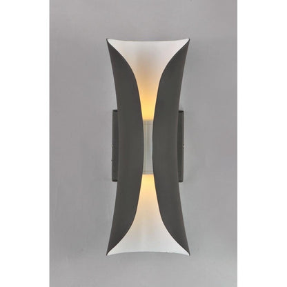 Maxim Lighting 86145ABZ Scroll Outdoor Wall Sconce Architectural Bronze - Lit Front View