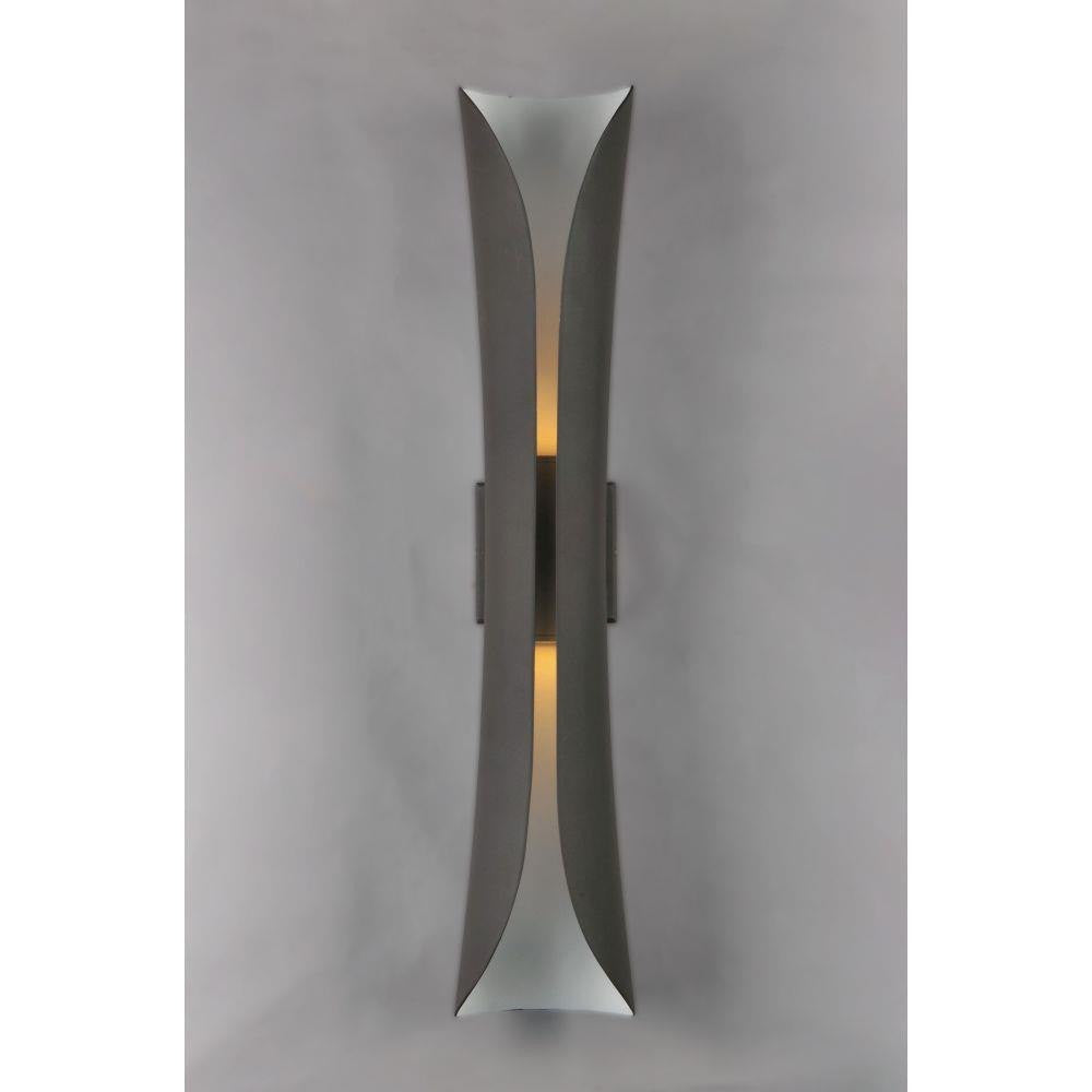 Maxim Lighting 86147ABZ Scroll Architectural Bronze Outdoor Wall Sconce - Front View Illuminated