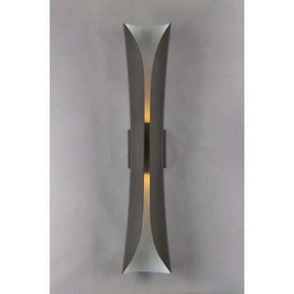Maxim Lighting 86147ABZ Scroll Architectural Bronze Outdoor Wall Sconce - Front View Illuminated