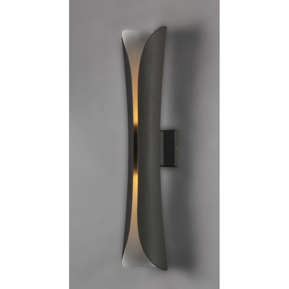 Maxim Lighting 86147ABZ Scroll Architectural Bronze Outdoor Wall Sconce - Side Angle View Illuminated