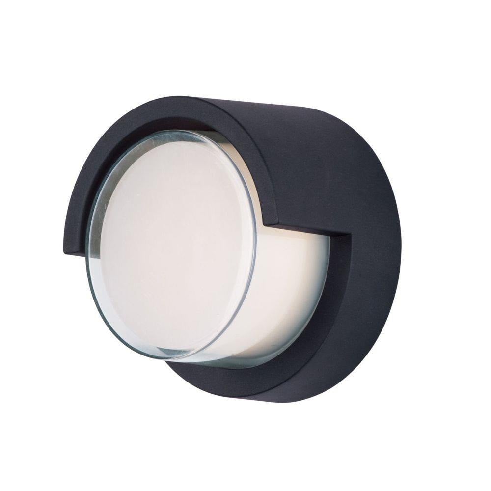 Maxim Lighting 86162BK Eyebrow 1 Light 6.75 Inch Black Outdoor Wall Lantern - angled product view on white background