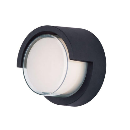 Maxim Lighting 86162BK Eyebrow 1 Light 6.75 Inch Black Outdoor Wall Lantern - angled product view on white background