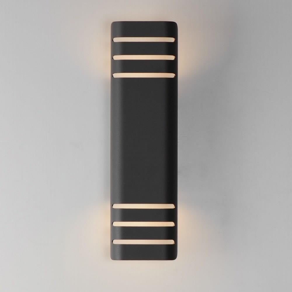Maxim Lighting 86174ABZ Lightray Architectural Bronze Outdoor Wall Light - Illuminated Front View