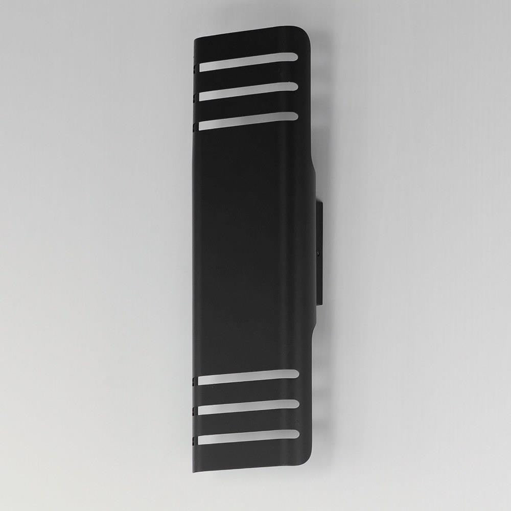 Maxim Lighting 86176BK Lightray Black Outdoor LED Wall Light mounted on wall