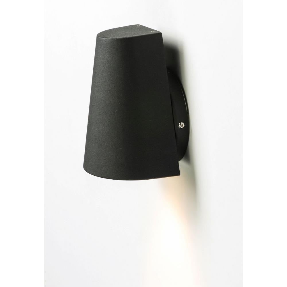 Maxim Lighting 86199SV Mini Outdoor Wall Lantern - Side Angle View Mounted on Wall