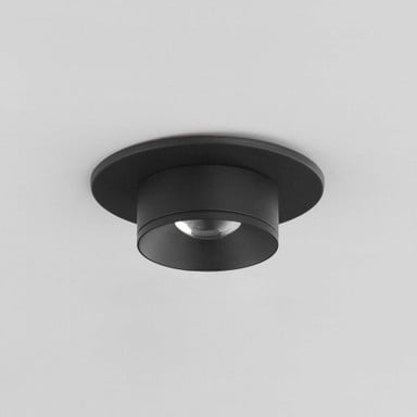 Maxim Lighting 86210BK Caldera Black LED Flush Mount - Angle View Installed