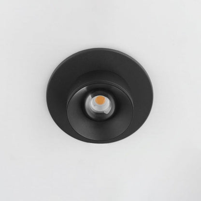 Maxim Lighting 86210BK Caldera Black LED Flush Mount - Top View Illuminated